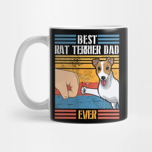 Rat Terrier Dog And Daddy Hand To Hand Best Rat Terrier Dad Ever Dog Father Parent July 4th Day Mug
